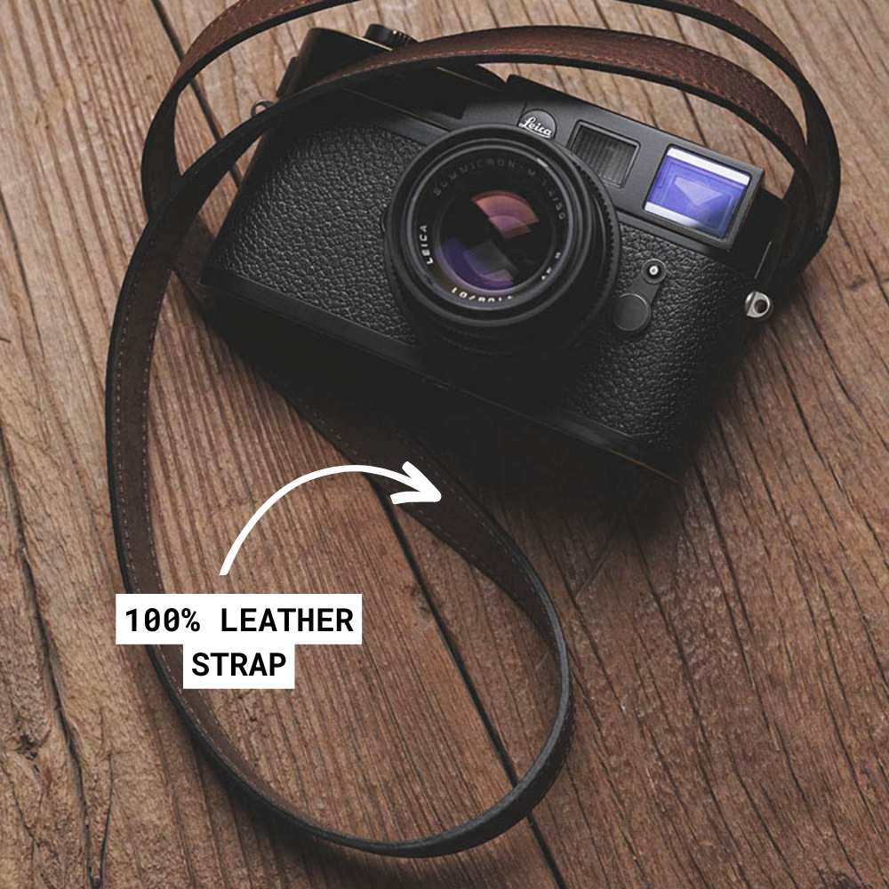 Wanaka Slimline Leather Camera Strap